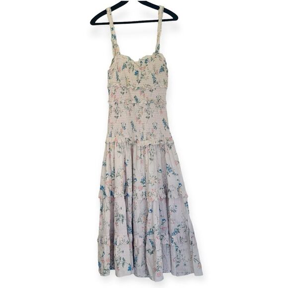 Saylor Althea Floral-Print Tiered Dress Size Medium - Picture 2 of 7